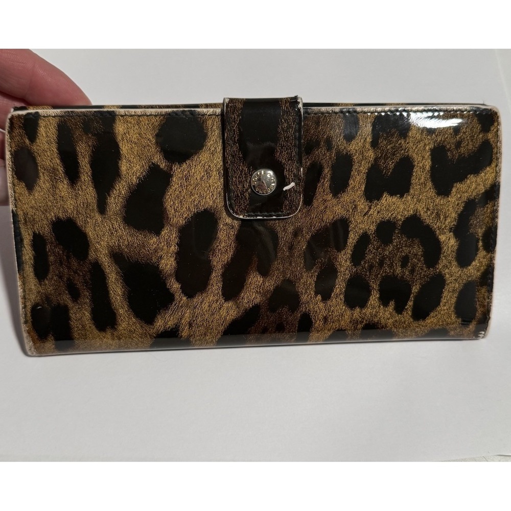 Authentic Dolce & Gabbana Leopard Print Long Wallet 7.5" X 4" - Picture 4 of 8